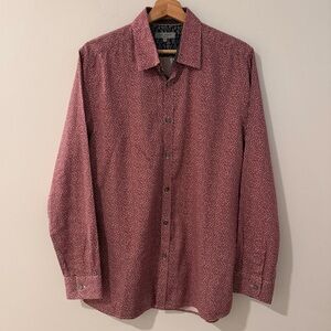 Men’s Ted Baker Button Down Shirt Size 5 Maroon/Red